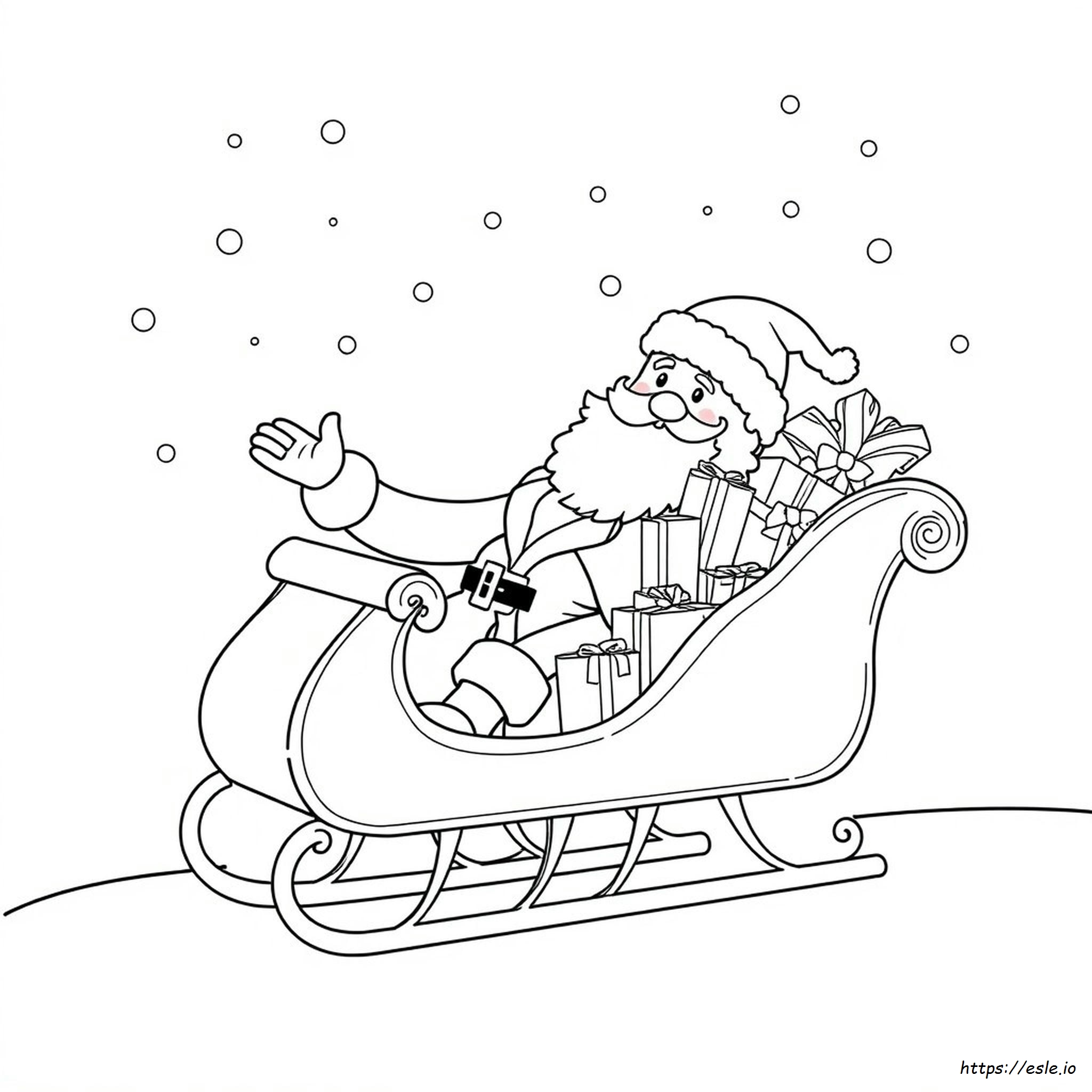 Santa Merry Christmas Coloring Pages