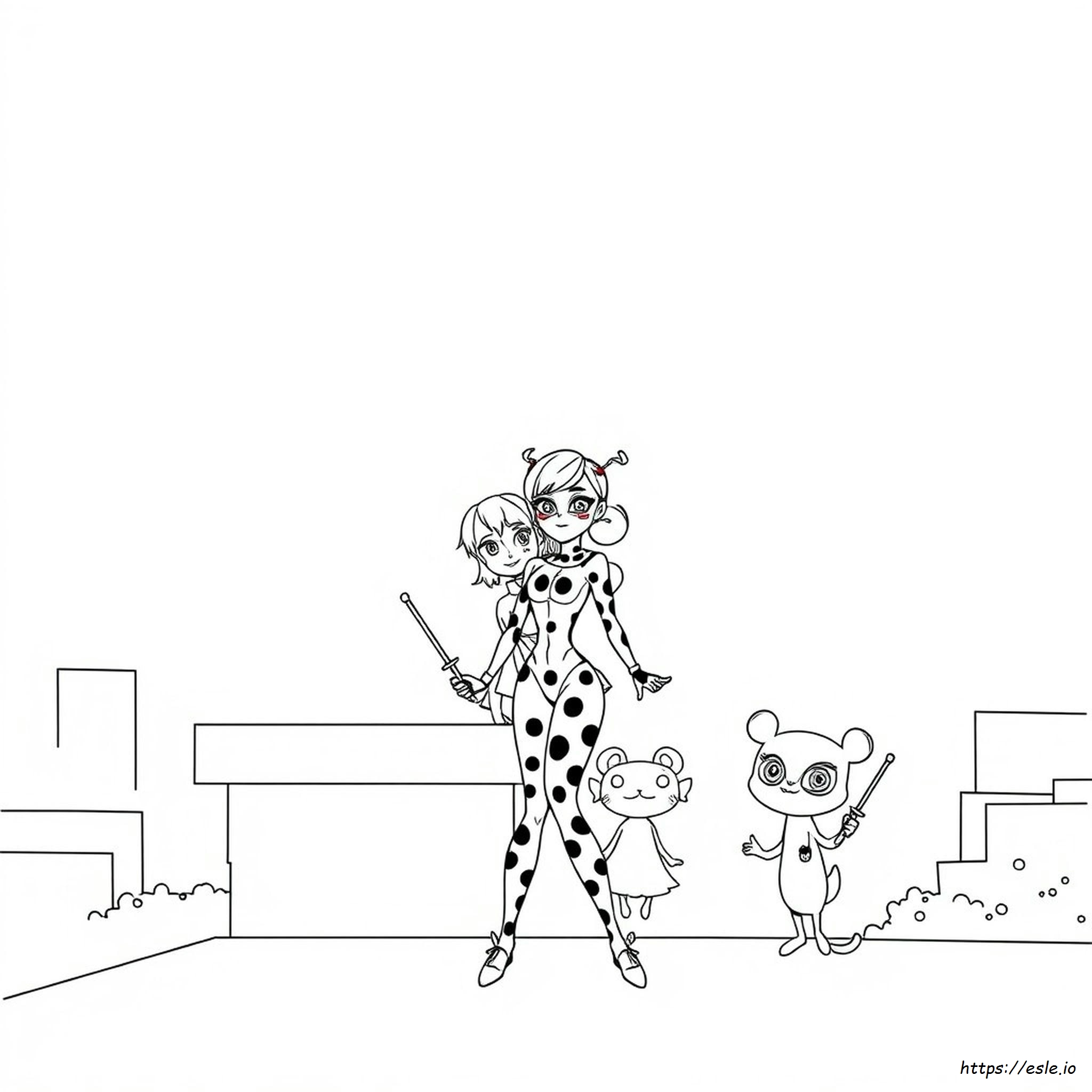 Rena Rouge Miraculous Ladybug Coloring Pages All Characters