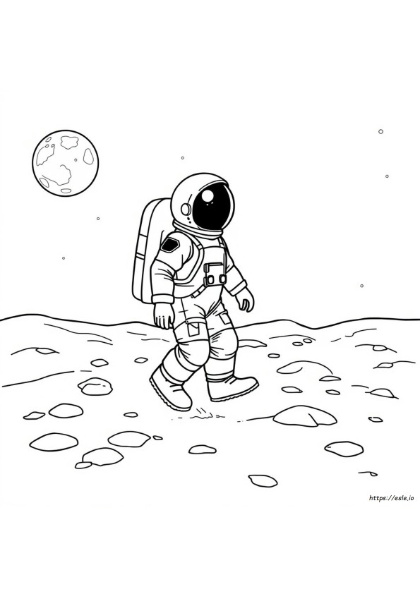 Astronautti Värityskuva