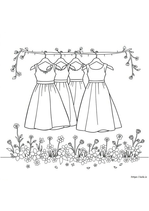 Coloring Pages Of Pretty Dresses