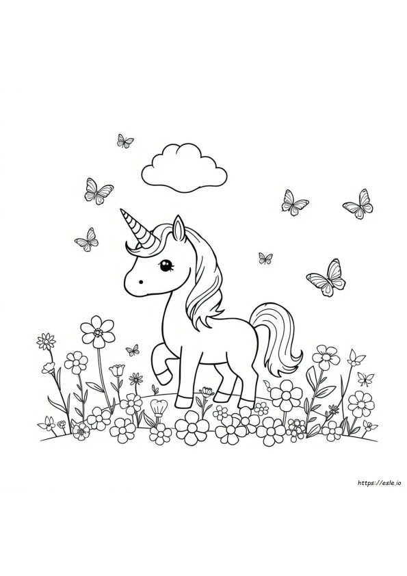 Drawing Cute Kawaii Unicorn Coloring Pages