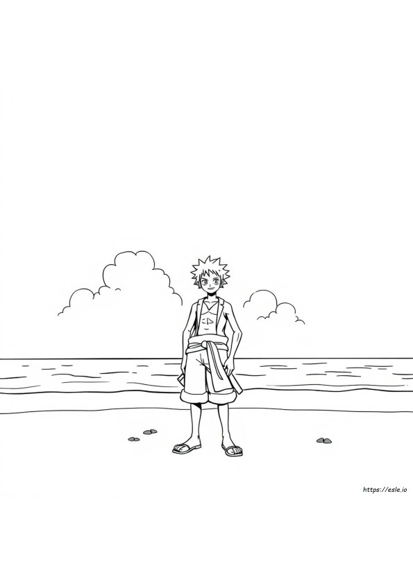 Easy Zoro Coloring Page
