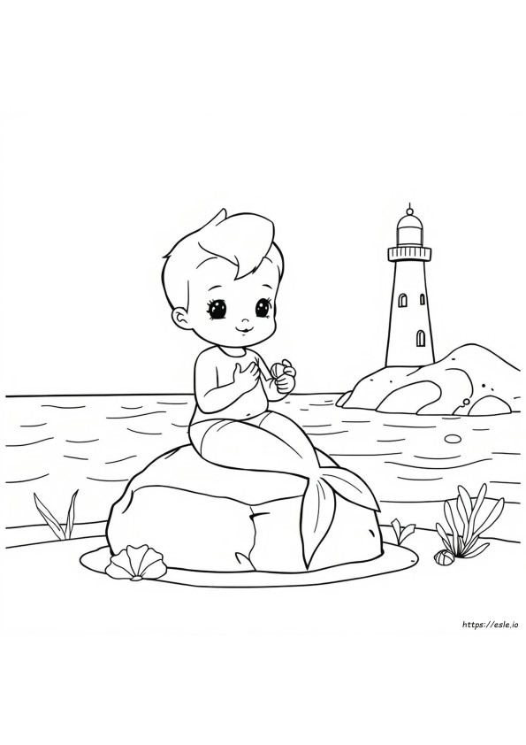 Merbaby Coloring Page