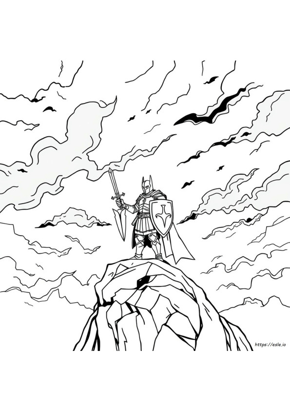 Dibujo Para Colorear De Batman: El Caballero De La Noche Asciende