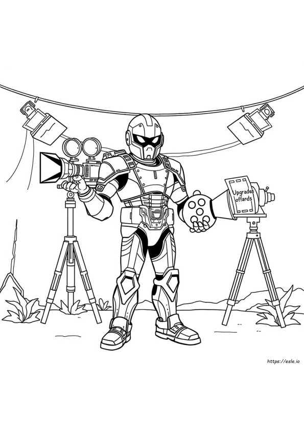 Yükseltilmiş Titan Sinemacı Boyama Sayfası Yazdırılabilir