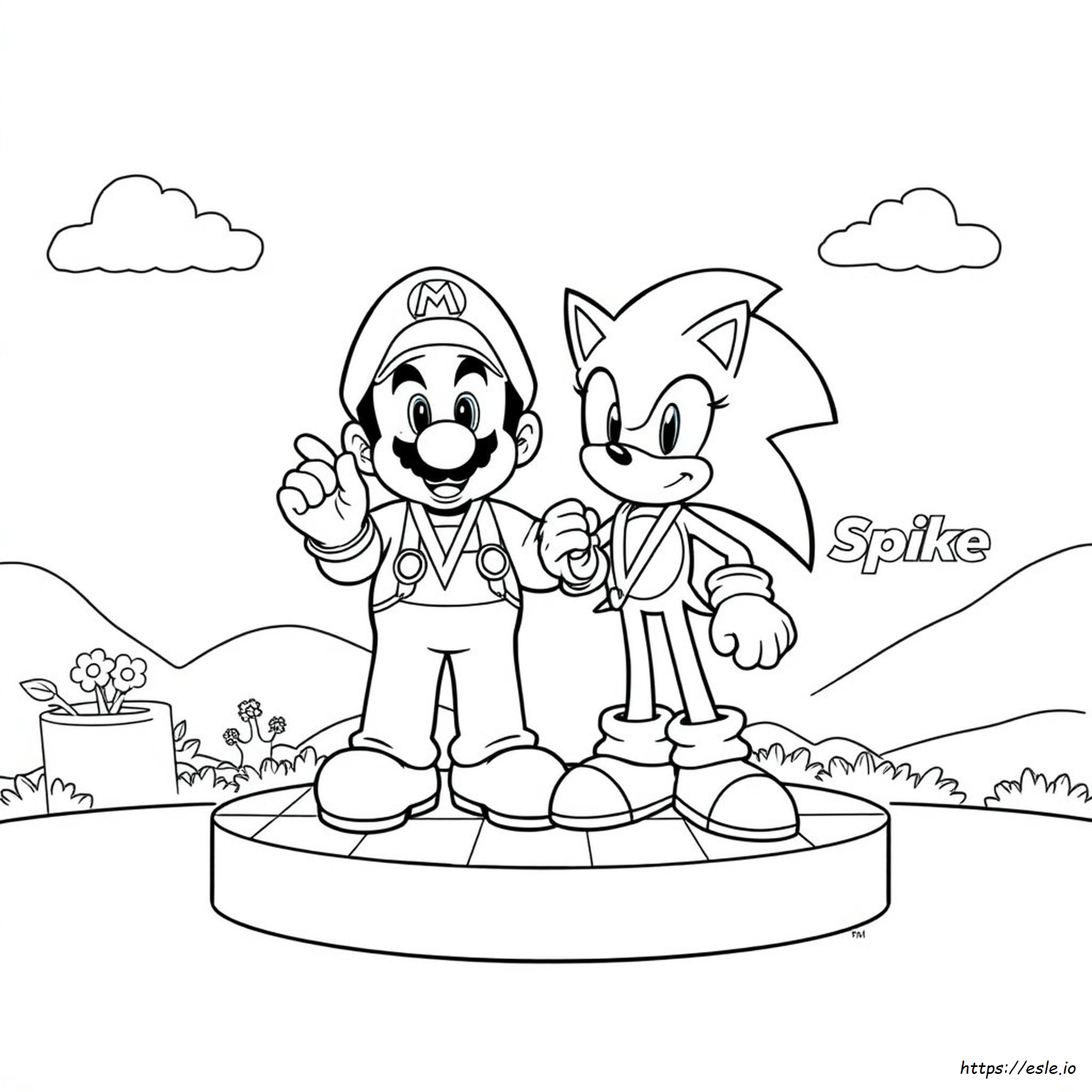 Kolorowanki Mario I Sonic Do Druku