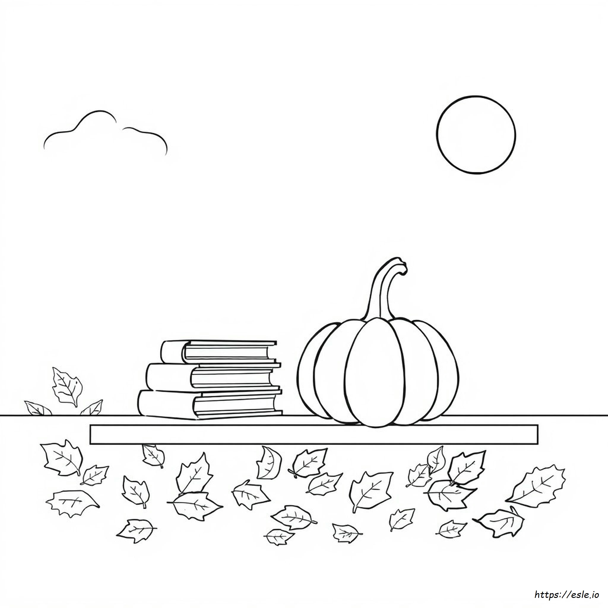 Dibujo Para Colorear De Vacaciones De Otoño