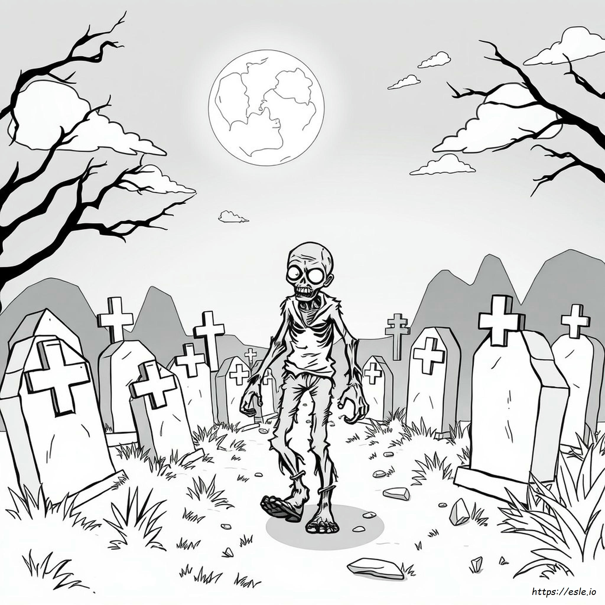 Dibujo De Zombie Para Colorear - Gratis Para Imprimir