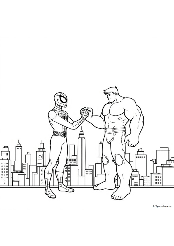 Spiderman Hulk Coloring