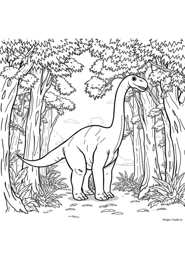 Brachiosaurus Kleurplaat