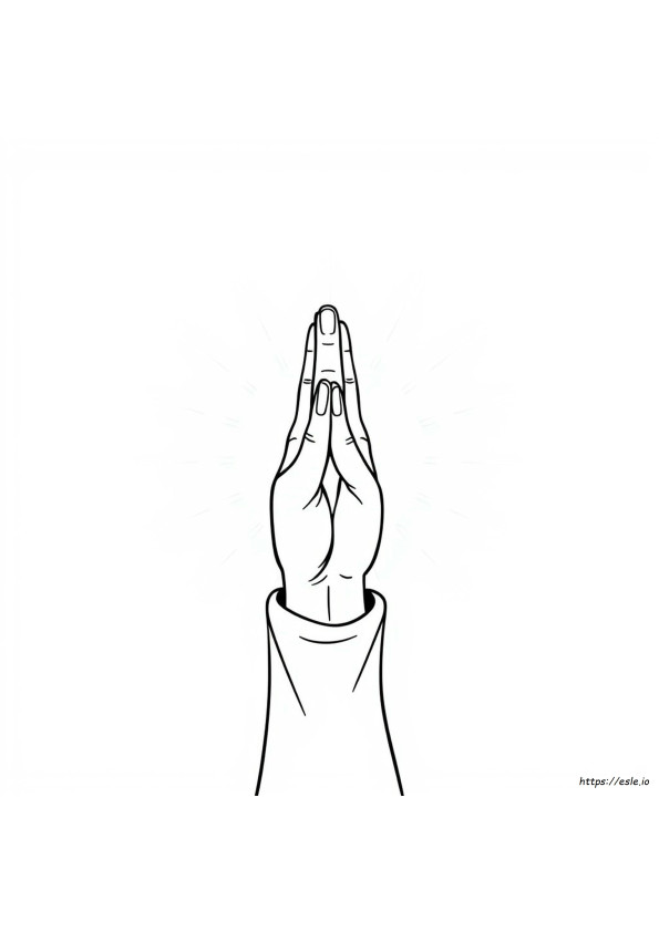 5 Finger Prayer Coloring Sheet