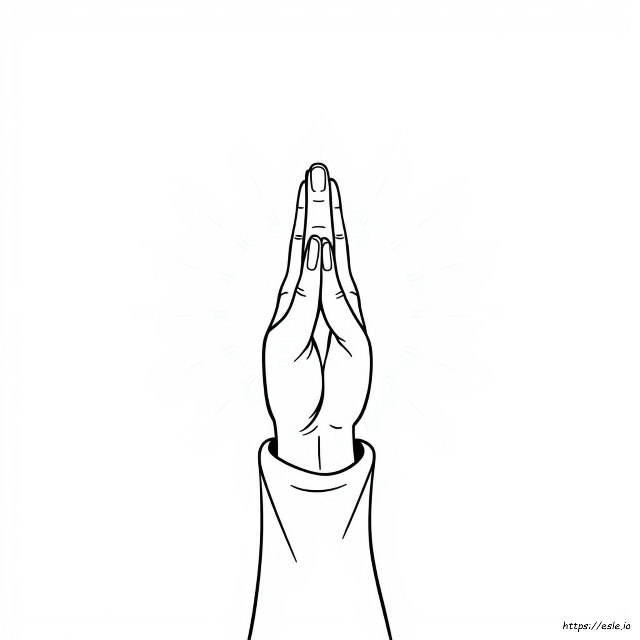 5 Finger Prayer Coloring Sheet