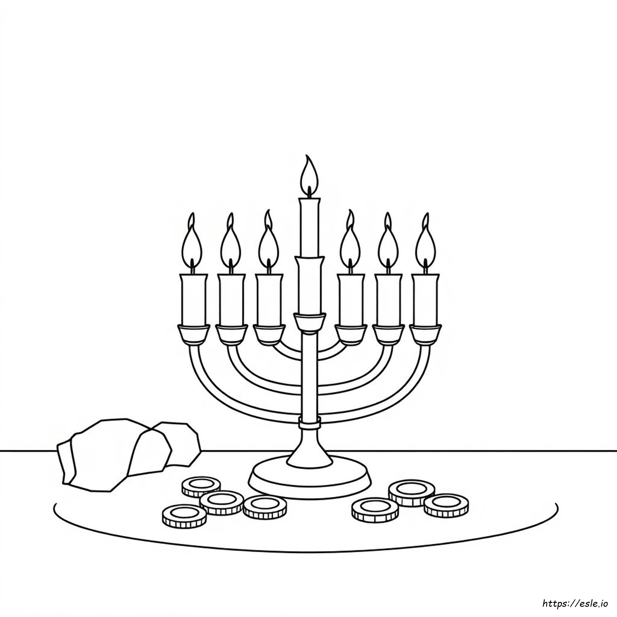 Hanukkah Coloring Page - Free Printable for Kids