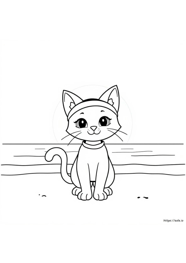 Head Coloring Pages Siren Cartoon Cat De Colorat