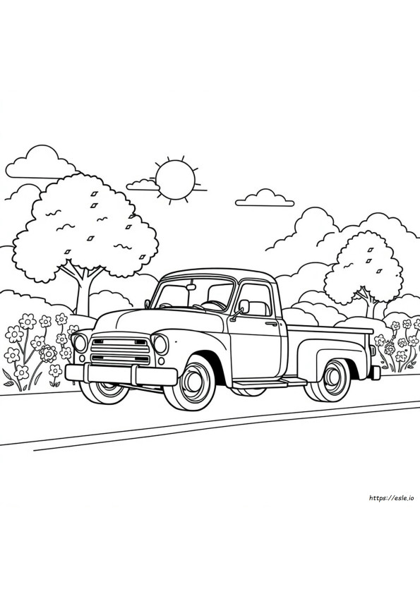 Low Rider Truck Coloring Pages