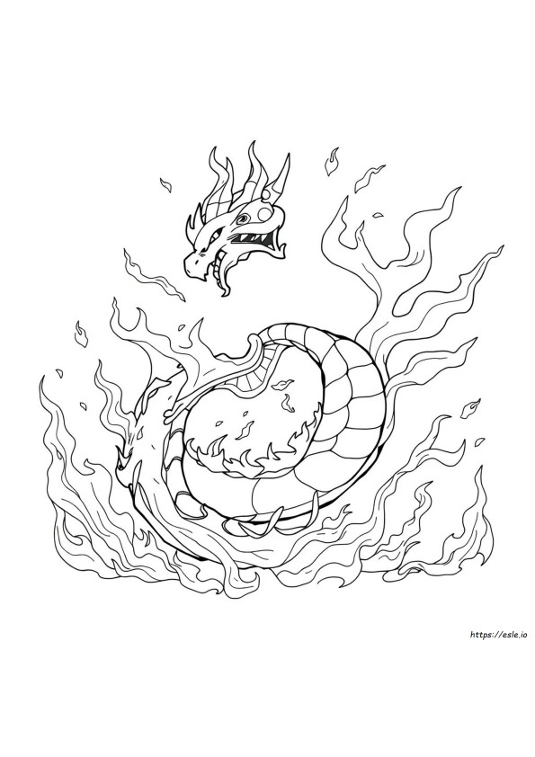 Dragon Tail Coloring Page