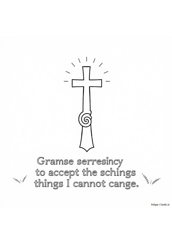 Free Serenity Prayer Coloring Page