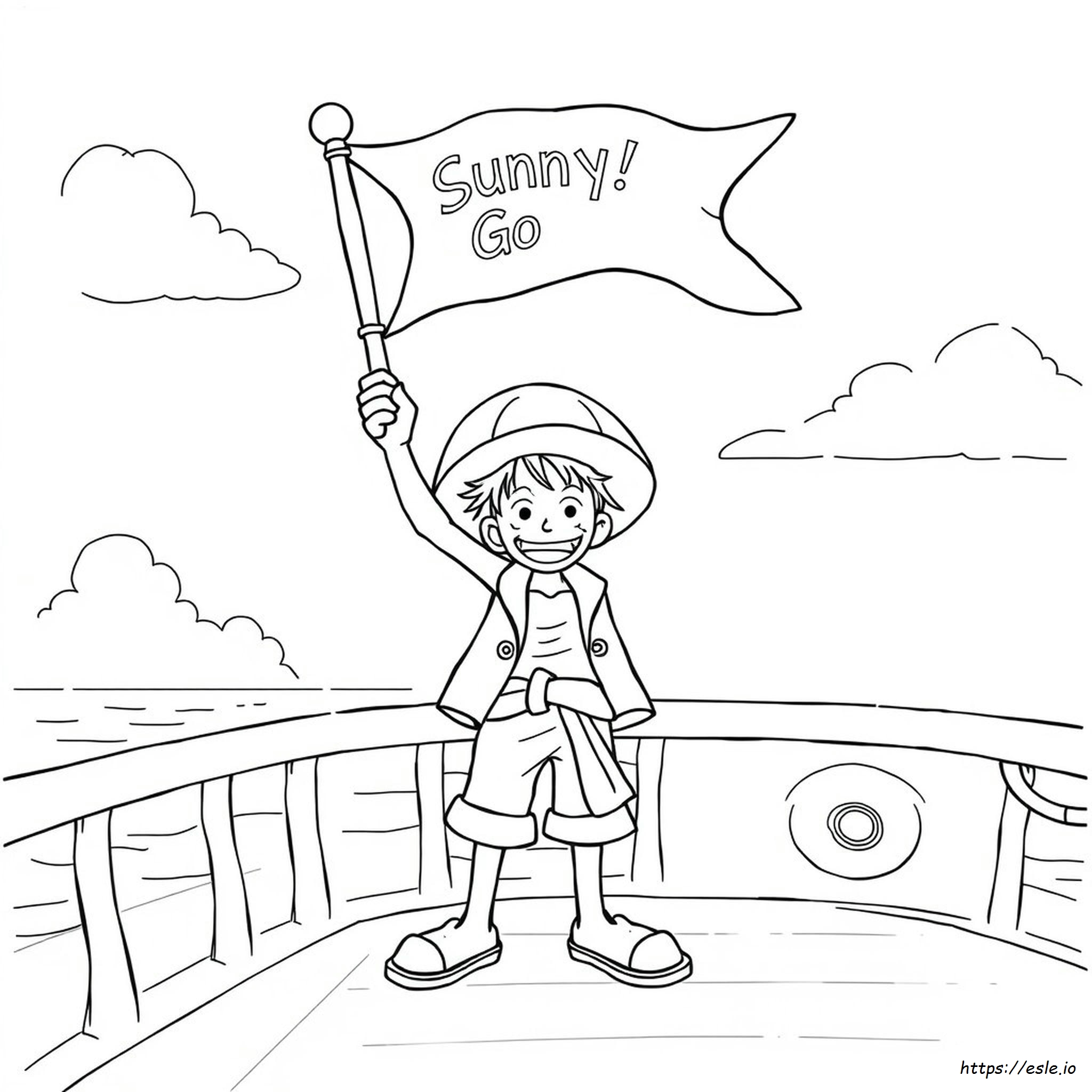 One Piece Luffy Coloring