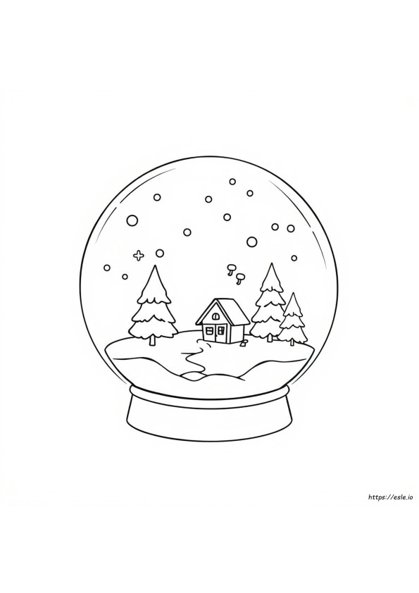 Sfera Di Neve Vuota Da Colorare