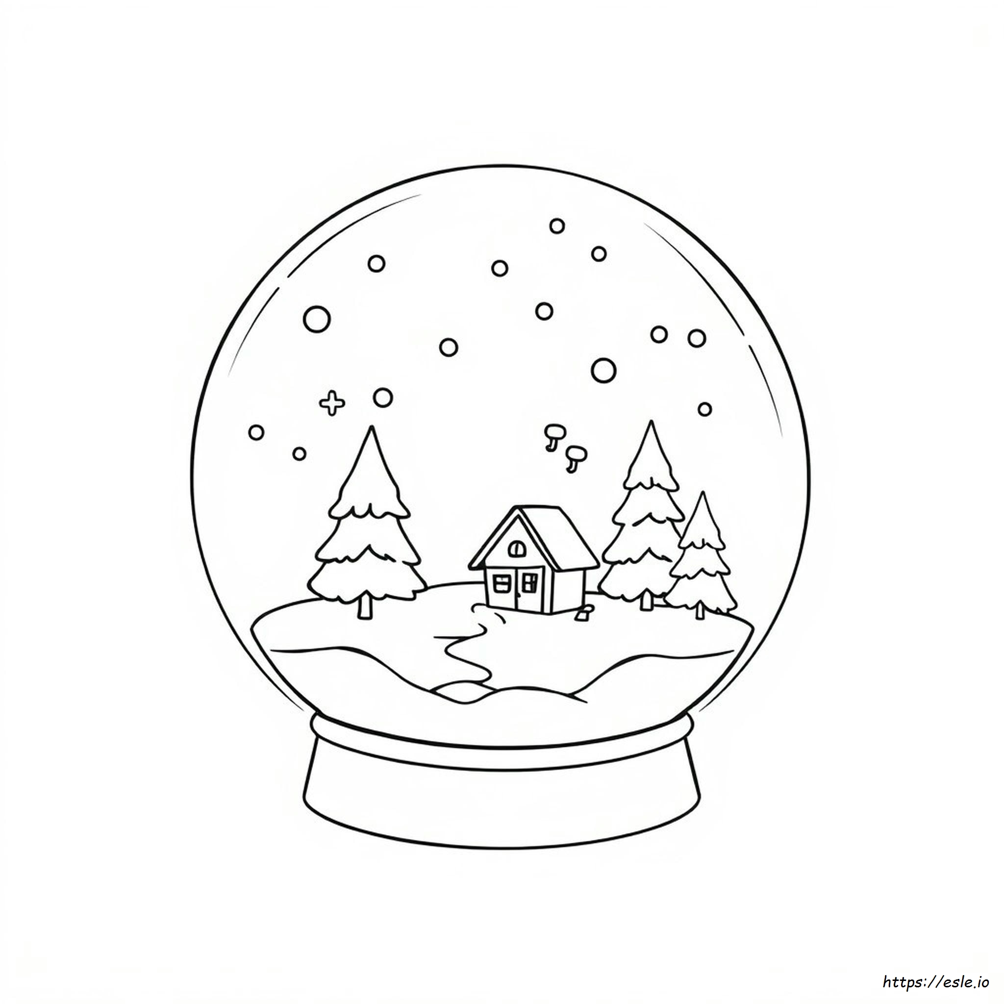 Empty Snow Globe Coloring Page
