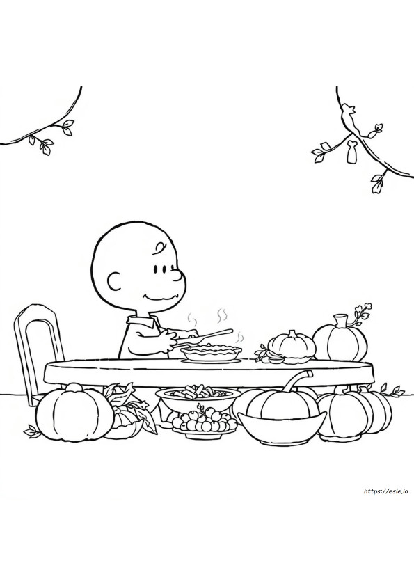 Coloriages De Thanksgiving Charlie Brown À Imprimer