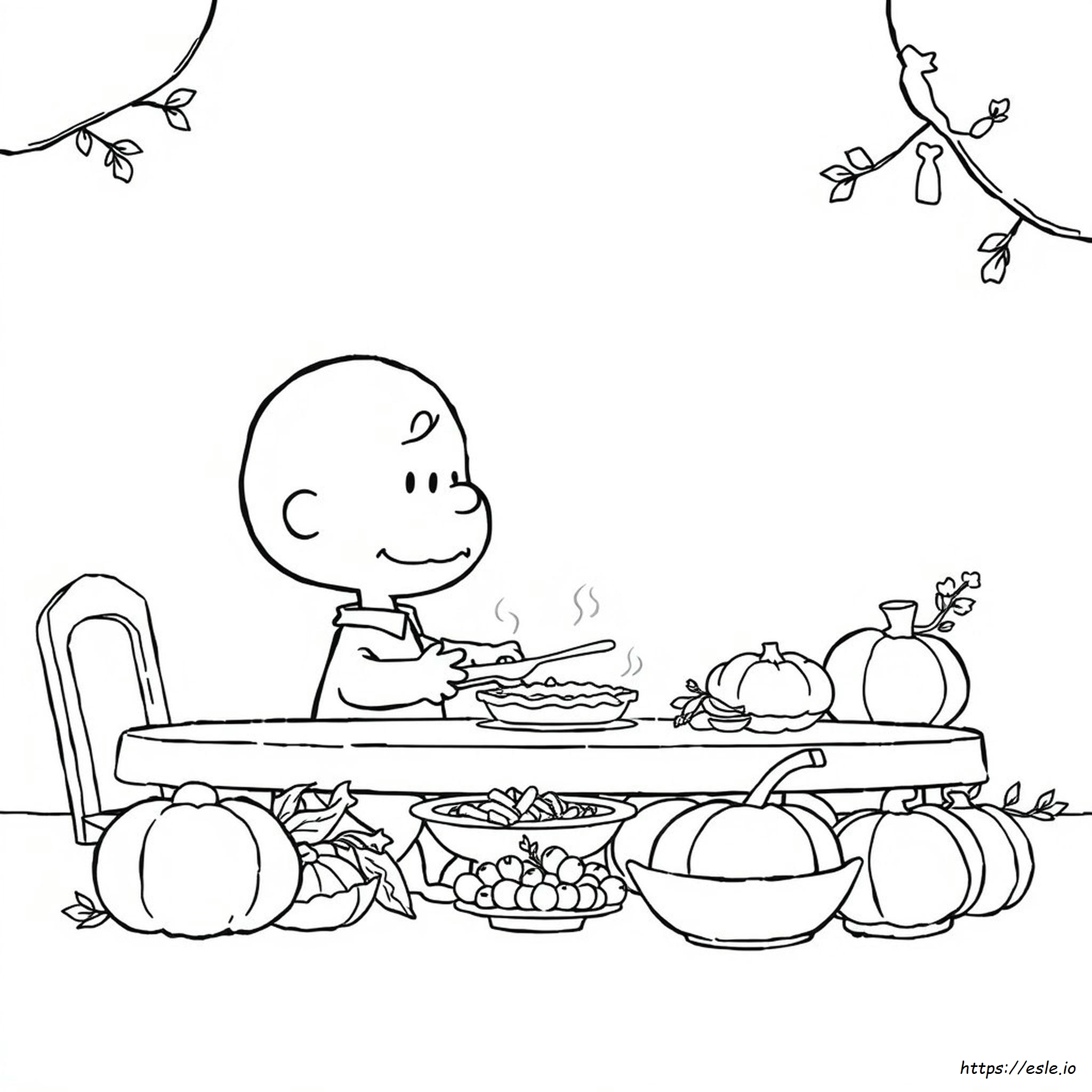 Print Charlie Brown Thanksgiving Coloring Pages