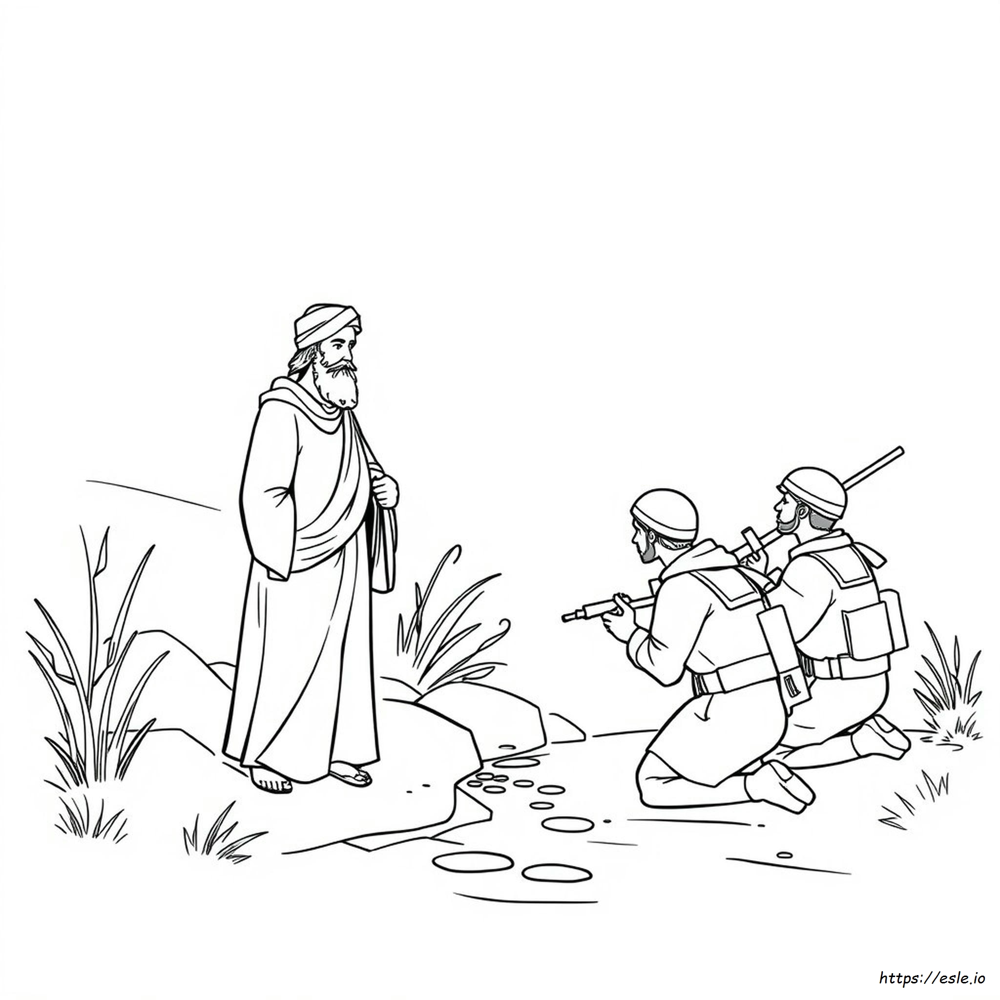 Elisha And The Syrian Army Coloring Page