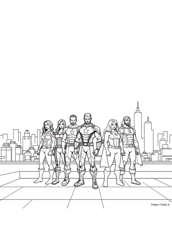 The Avengers Colouring Pages