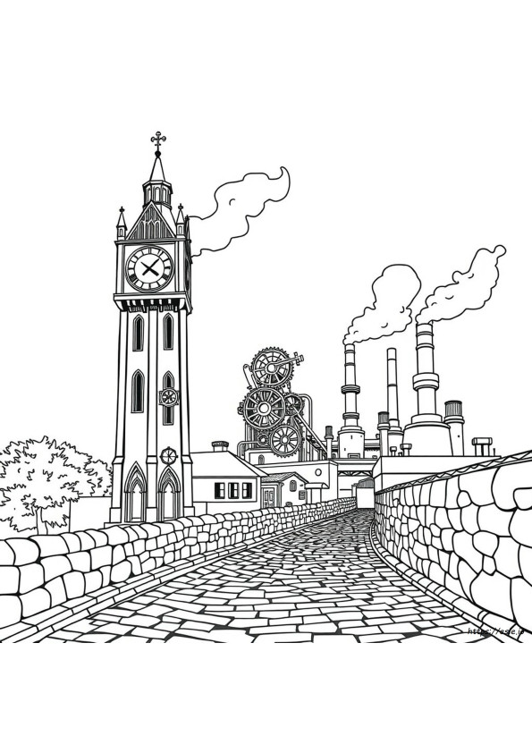 Steampunk Gótikus Színező Oldalak Felnőtteknek
