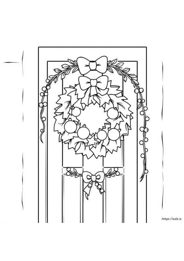 Christmas Wreath Colouring Pictures