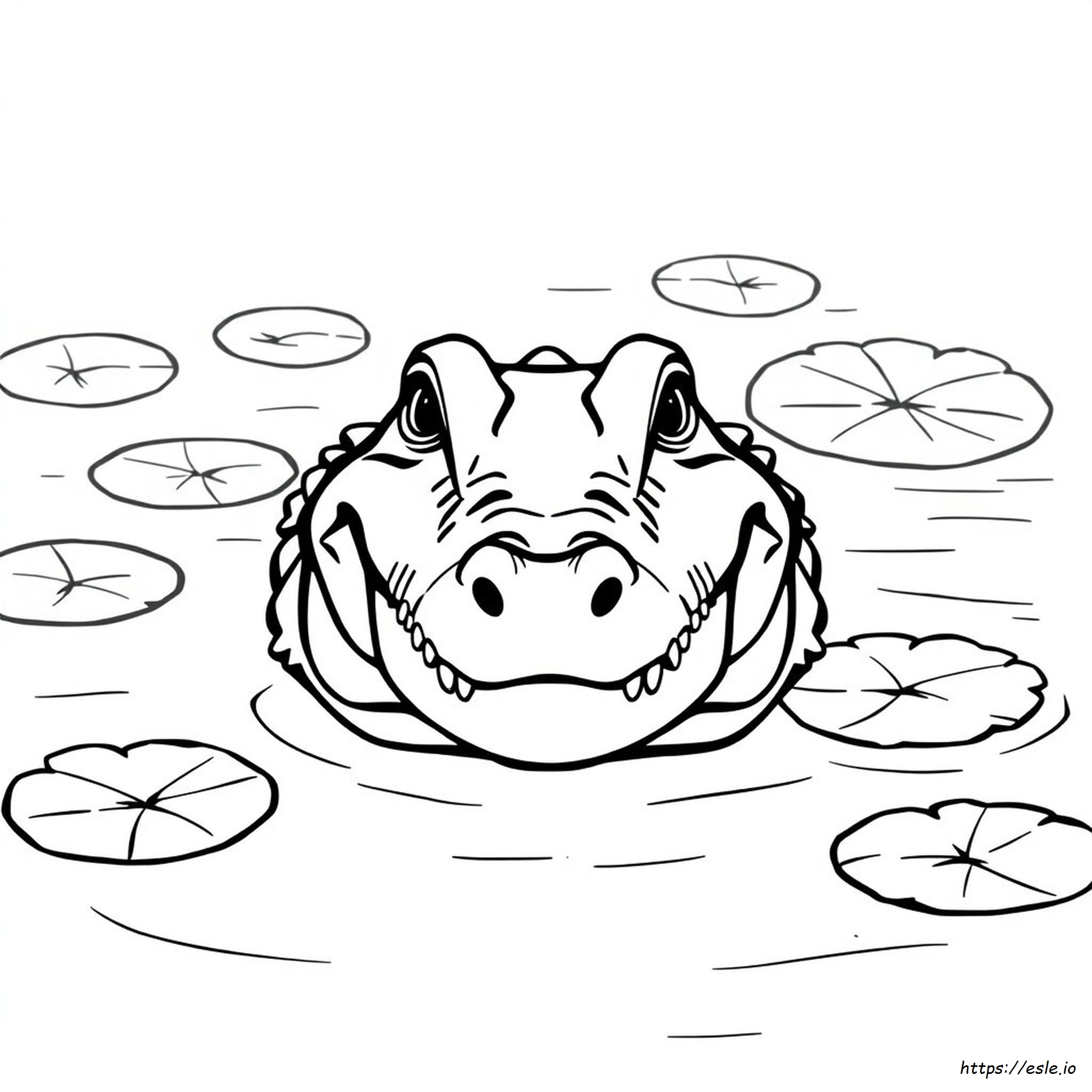 Alligator Head Coloring Page
