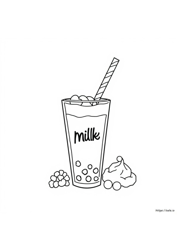 Doodle Milchtee Bubble Tea Ausmalbilder