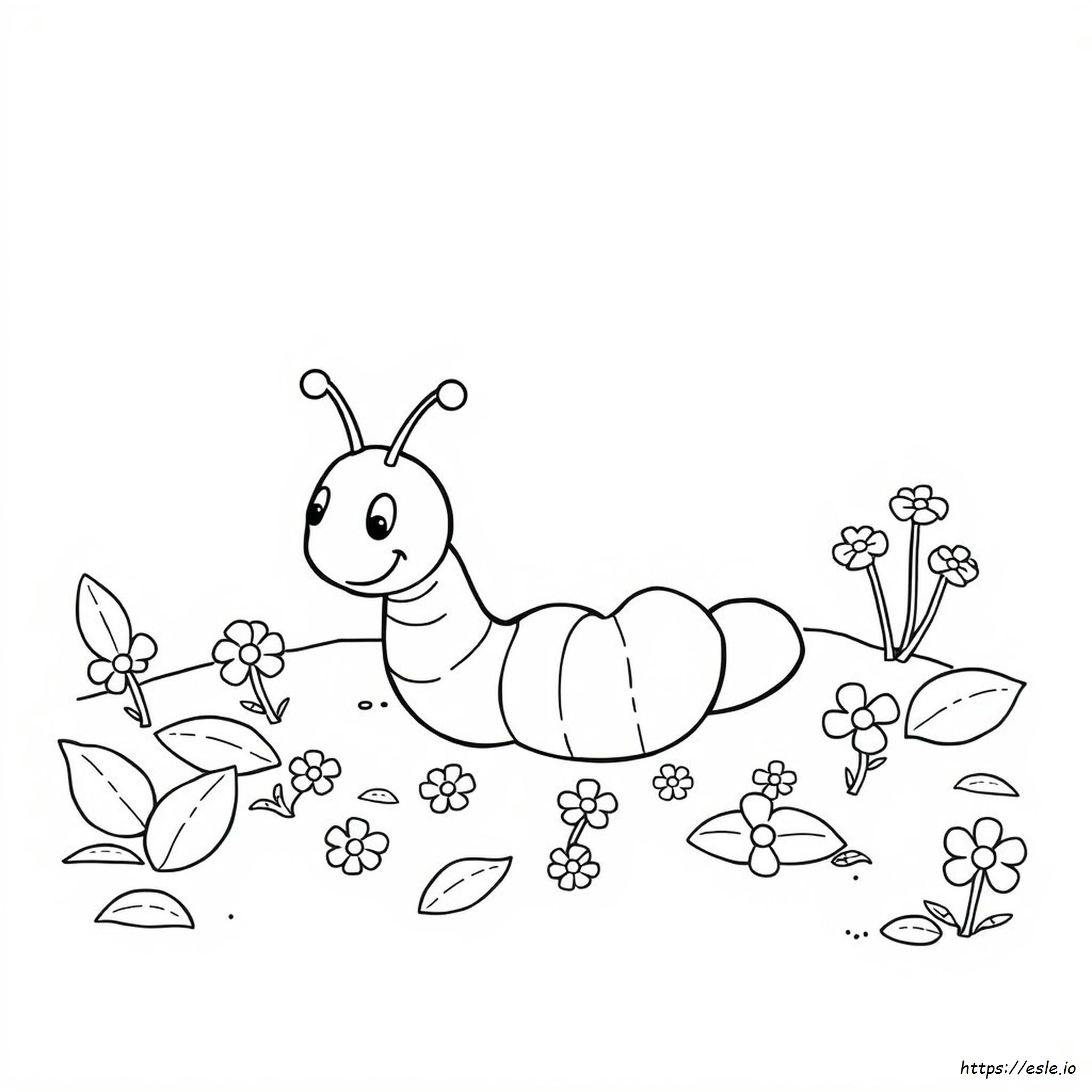 Coloring Page Of Worm