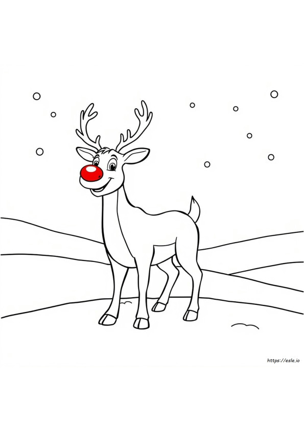 Rudolph Colouring Page Printable