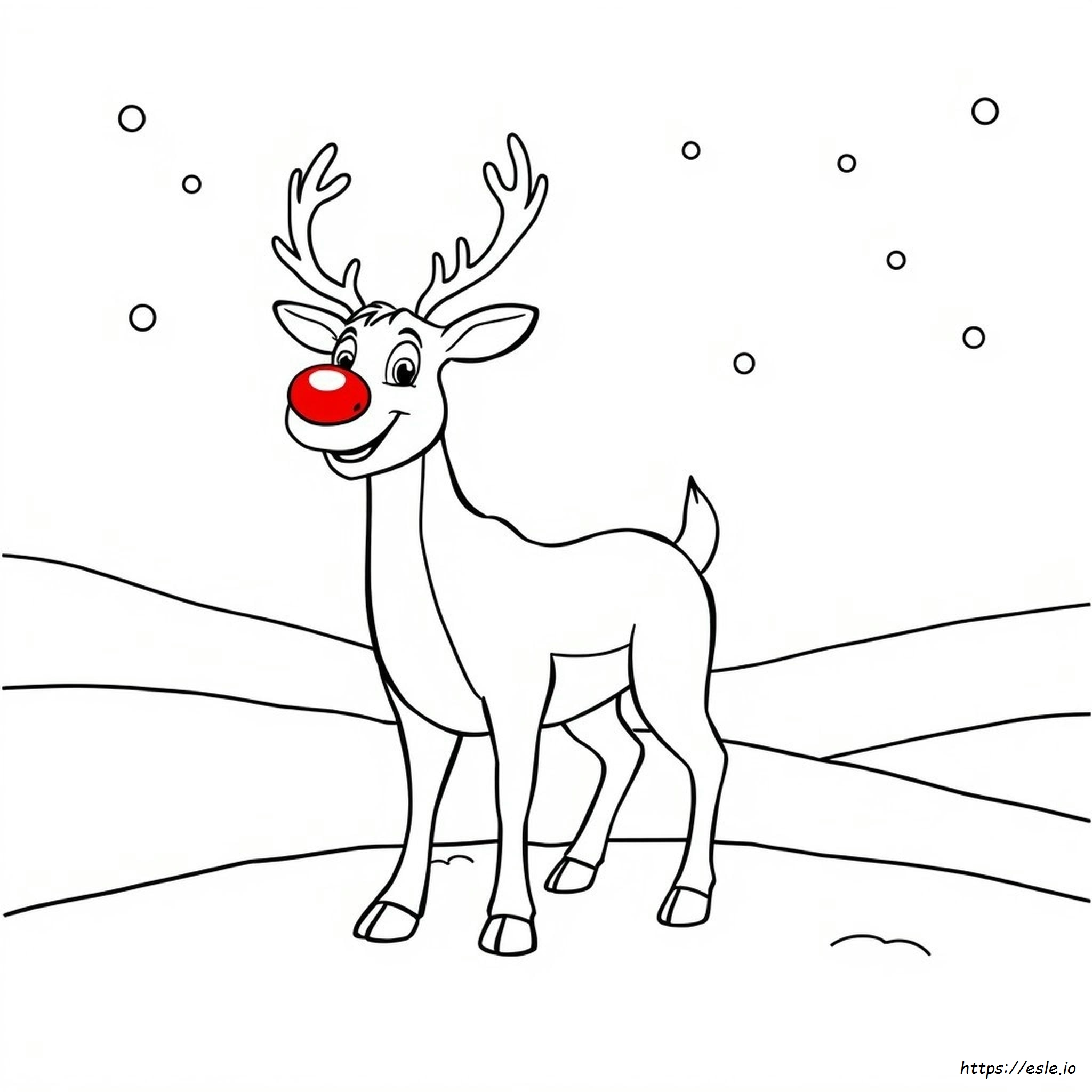 Rudolph Coloring Page Printable - Free PDF