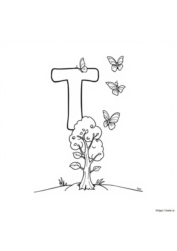 Disegni Da Colorare Della Lettera T
