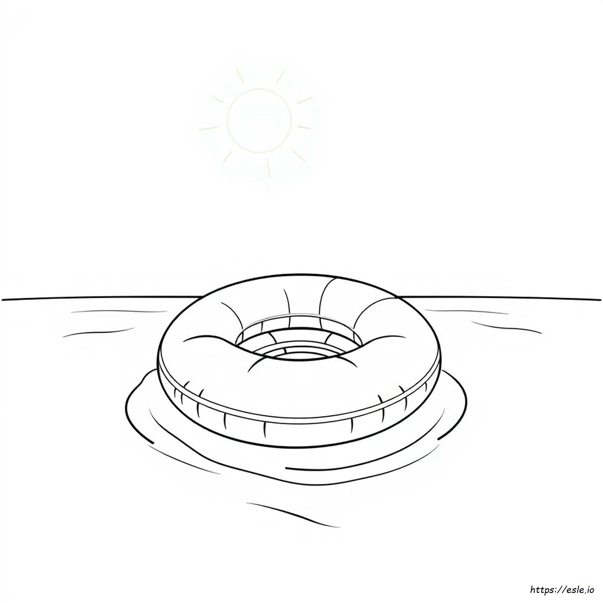 Swimming Tube Coloring Page