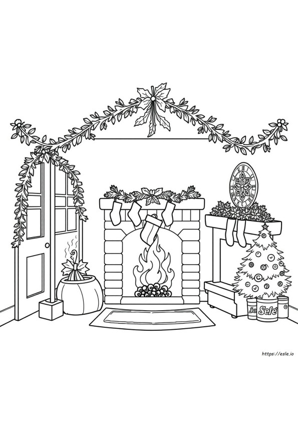 Deck The Halls Coloring Page
