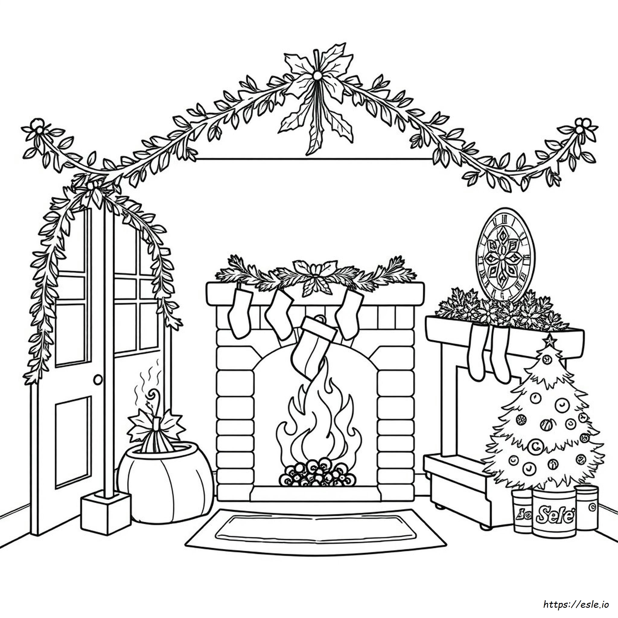 Deck The Halls Coloring Page - Free Printable