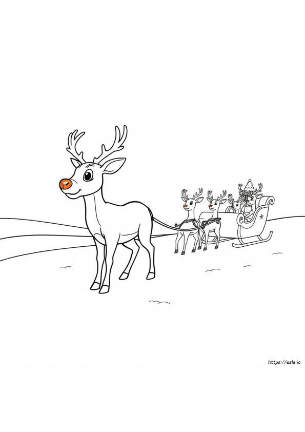 Rudolph The Reindeer Coloring Pages