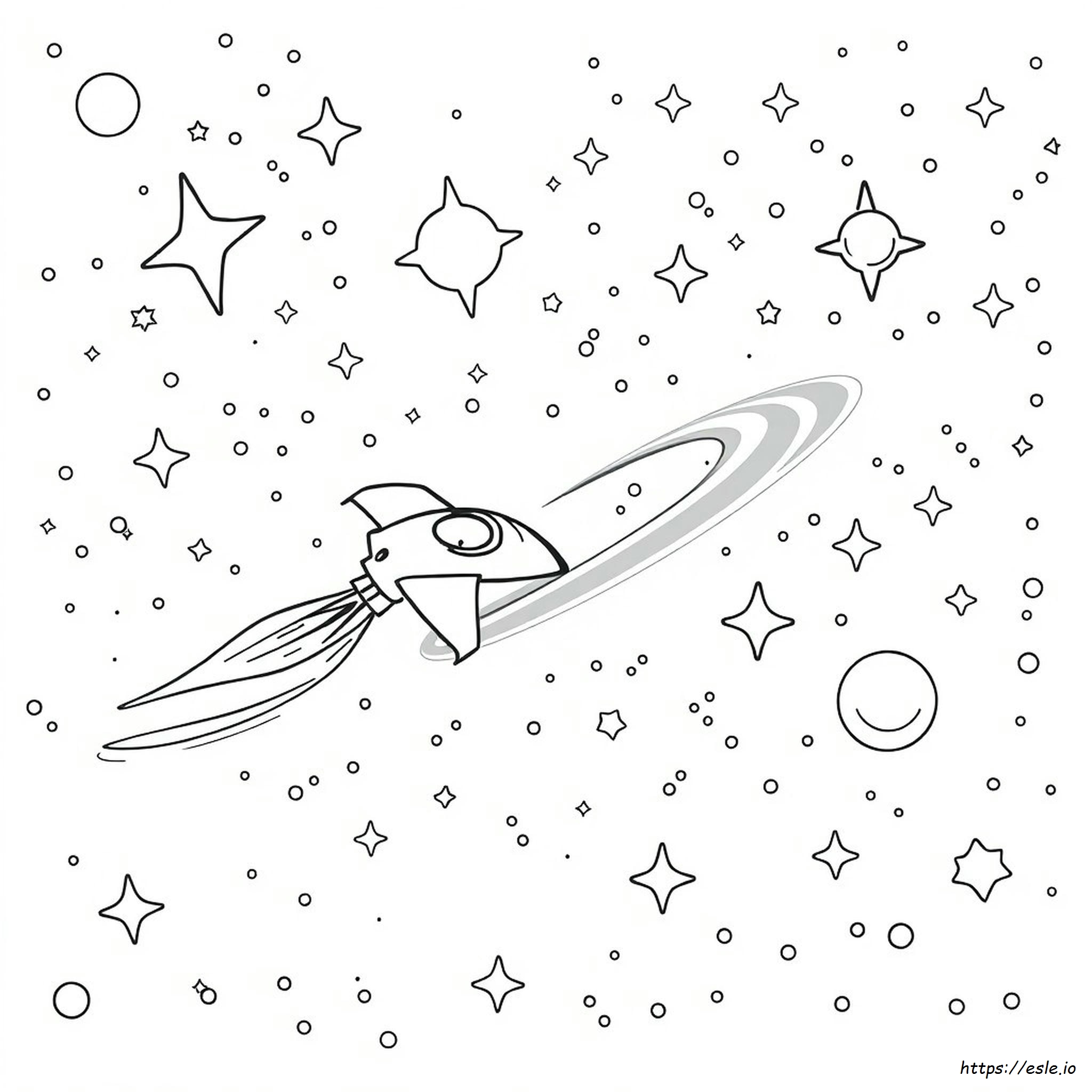 宇宙のぬりえ 無料印刷