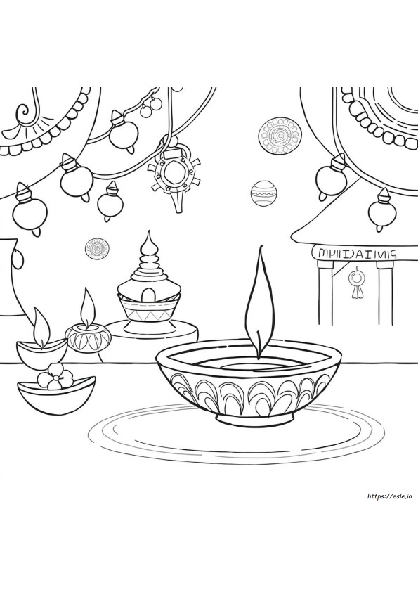 Diya Coloring