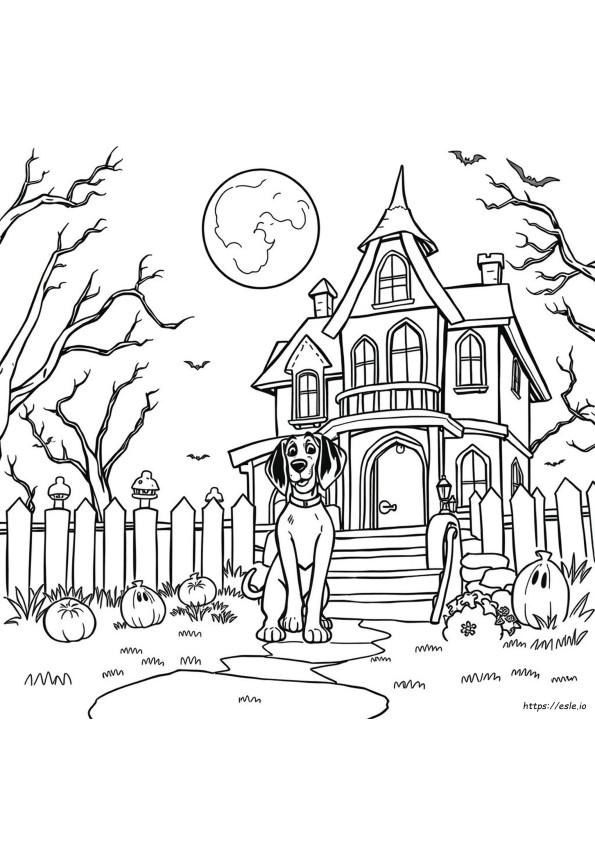 Halloween Dog Coloring Pages