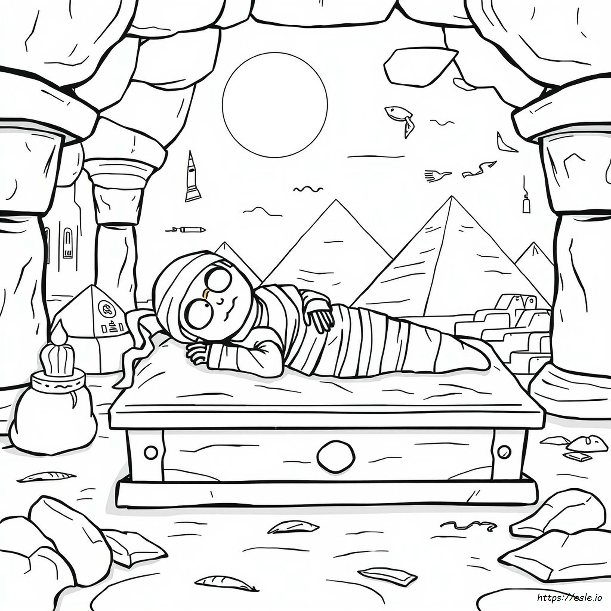 Free Printable Mummy Coloring Page