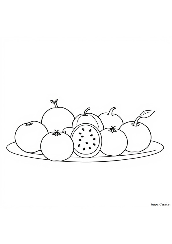 果物の塗り絵の輪郭