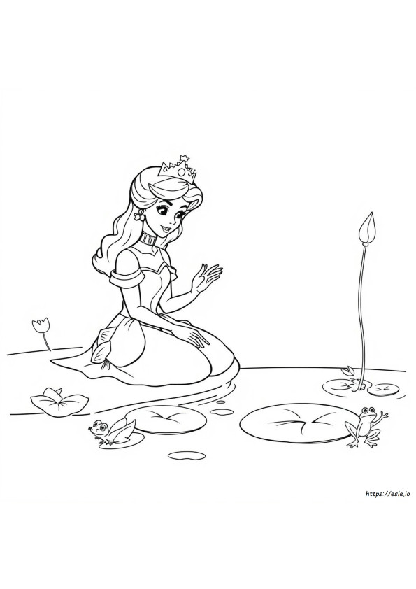 Coloriages Princesse Grenouille
