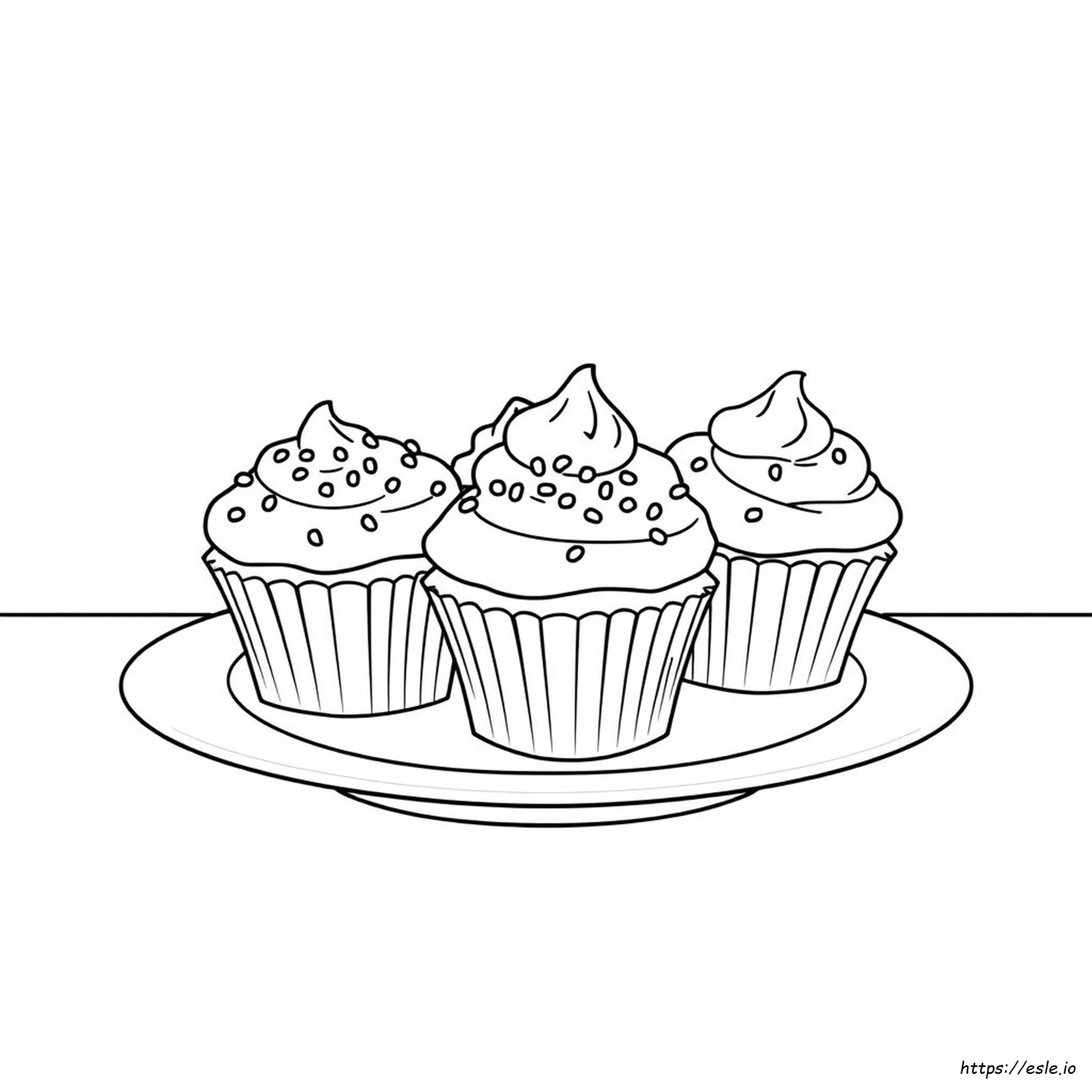Cupcake Coloring Book Pages