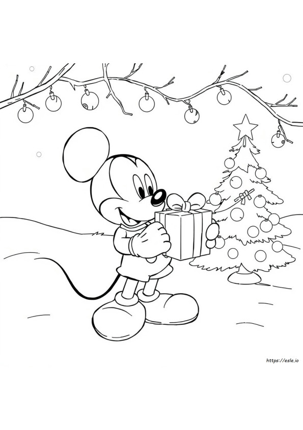 Free Mickey Christmas Coloring Pages