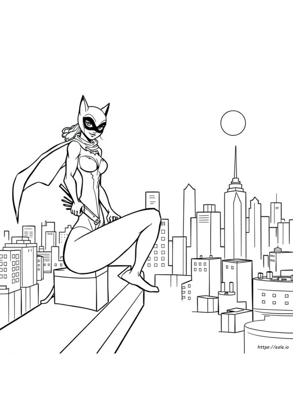 Mulher-Gato Para Colorir
