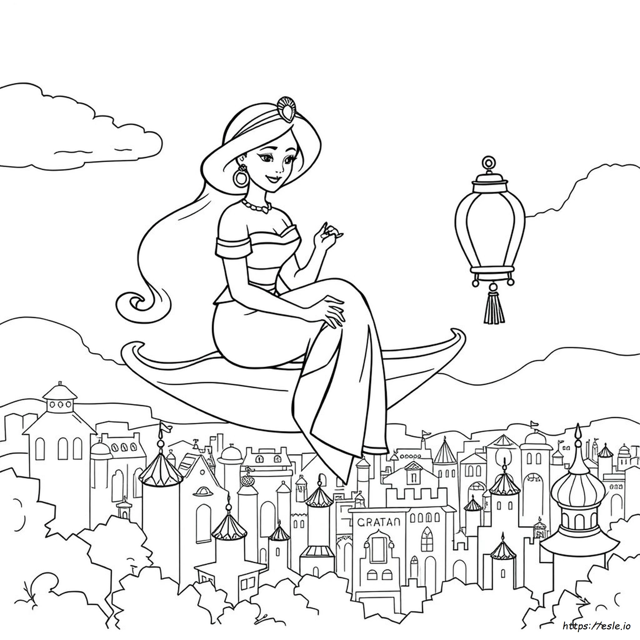 Principessa Jasmine Da Colorare